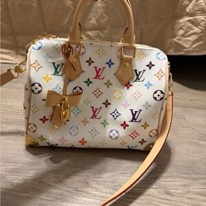 Louis Vuitton White Multicolor Satchel